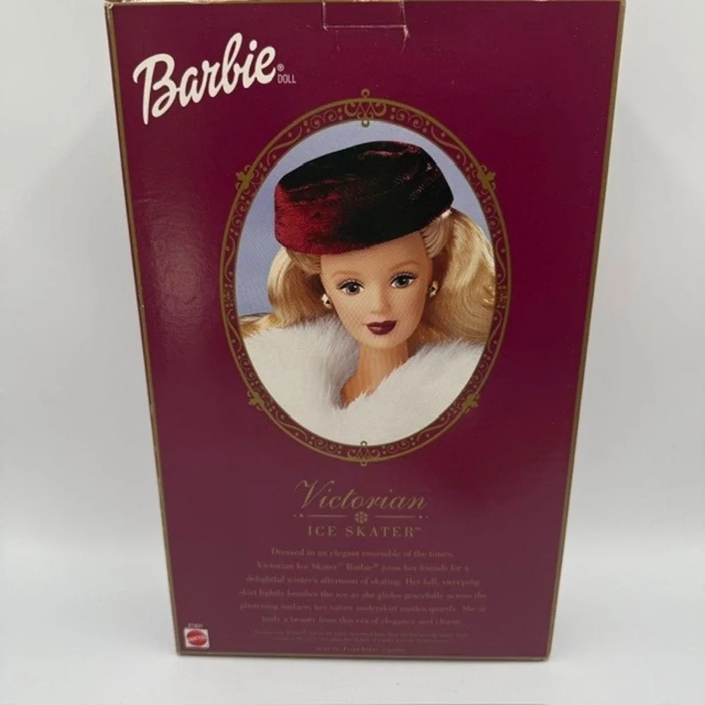 Mattel Barbie Victorian Ice Skater Special Edition Musical Doll 27431 Burgundy